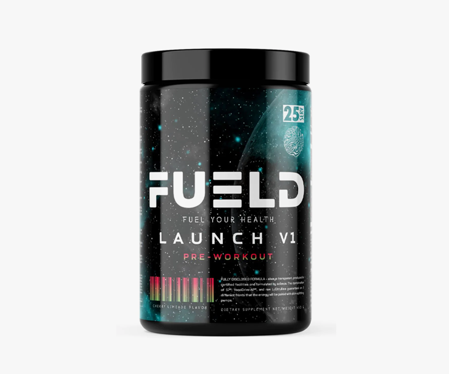 FUELD Launch V1 Pre-Workout, Insane Energy Blend, Out Of This World Pump Matrix 25/50 servings (Cherry Limeade)
