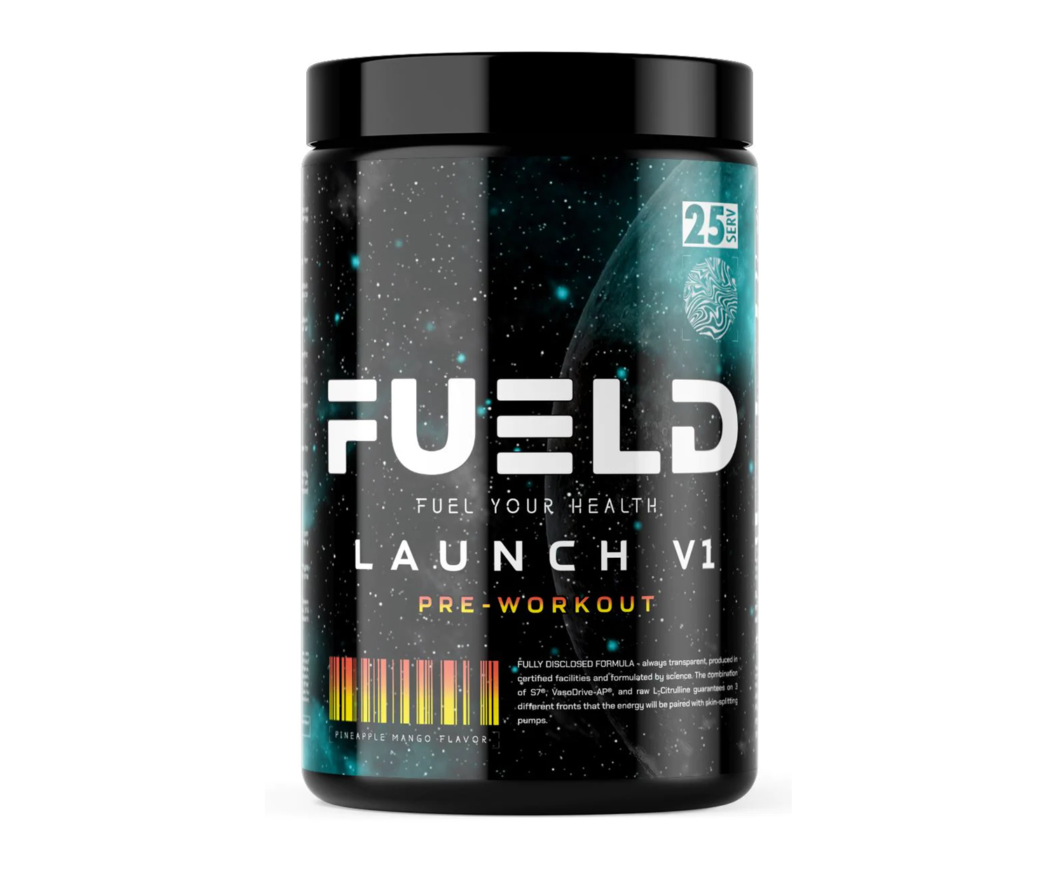 FUELD Launch V1 Pre-Workout, (Pineapple Mango) Insane Energy Blend, Out Of This World Pump Matrix 25/50 servings