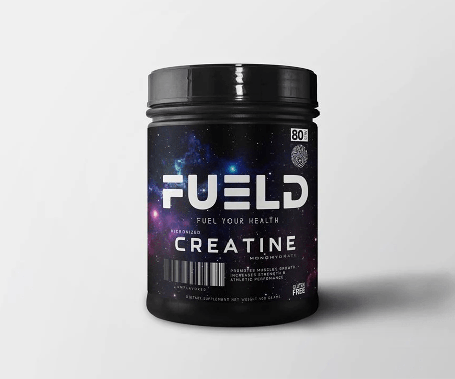 FUELDFUELD Creatine Monohydrate Micronized (400g 80 Servings) front label