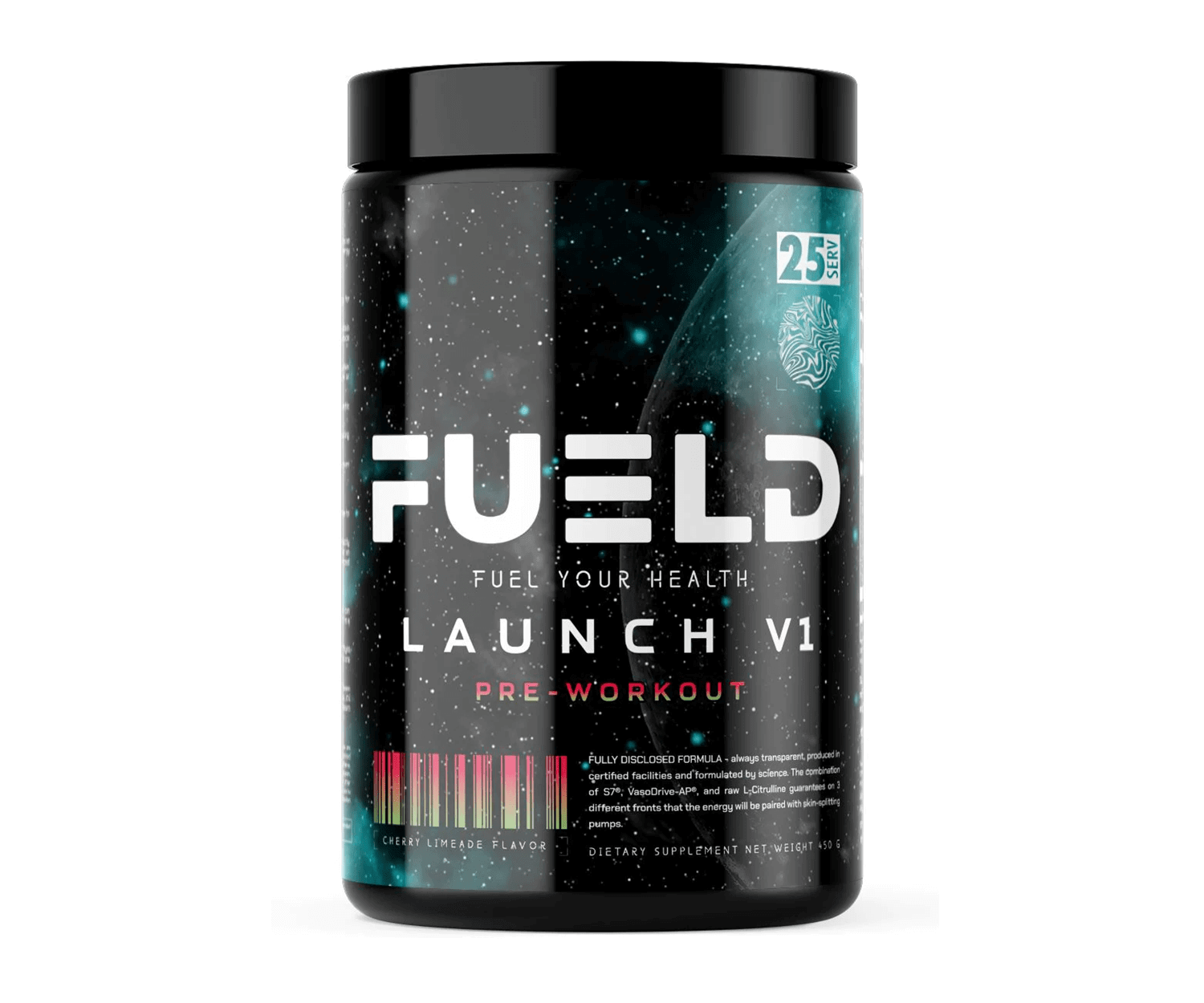 FUELDFUELD Launch V1 Pre - Workout, (Cherry Limeade) Insane Energy Blend, Out Of This World Pump Matrix 25/50 servingsPre - Workout