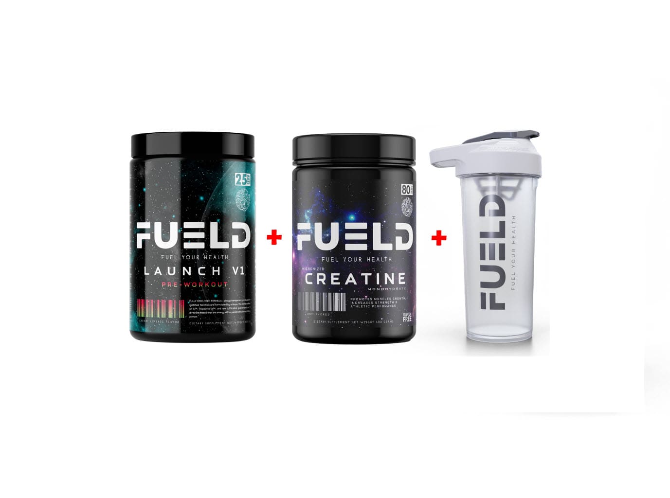 FUELDThe Power Pack, LAUNCH V1 PRE + CREATINE + FREE SHAKERPre - WorkoutPeach Rings